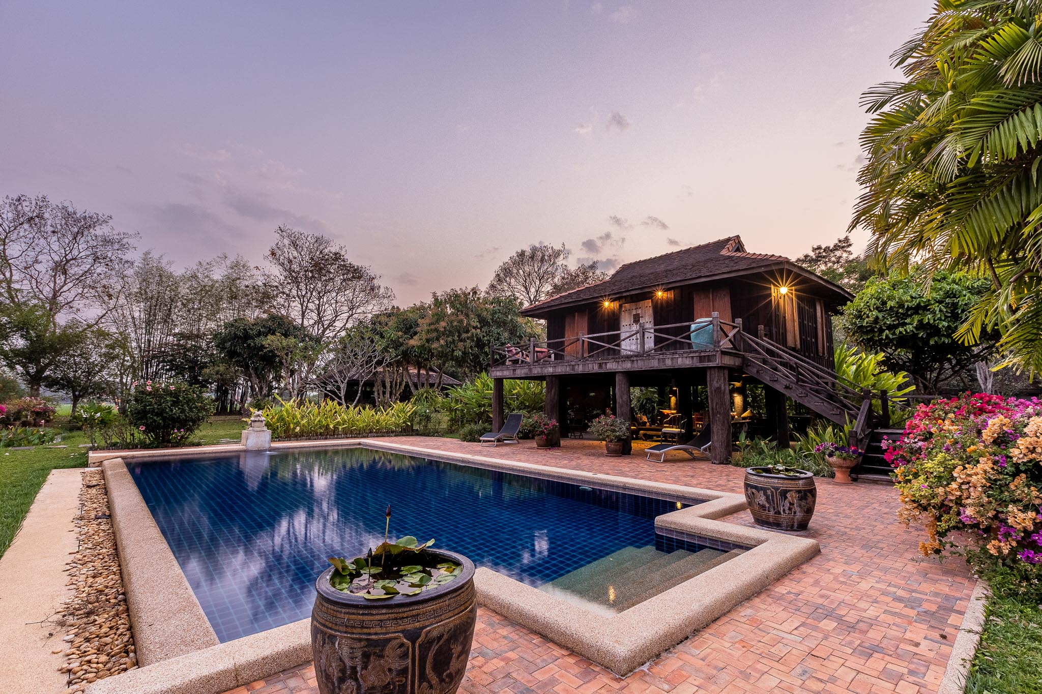 Doi Saket-DSP-(HS353-24) Amazing 24+ Rai Northern Thai Luxury “Sanctuary” Property for Sale in Luang Nuea