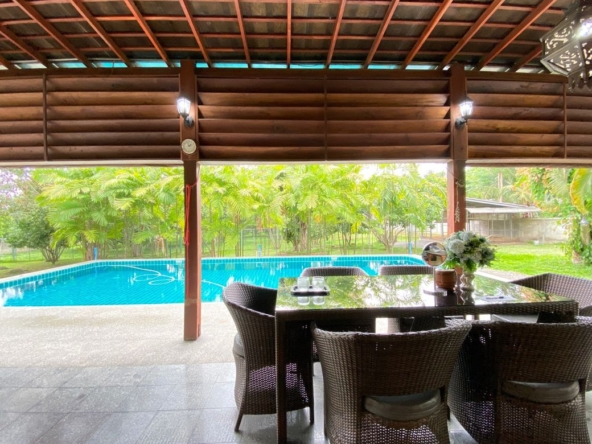 6 bed family home with private pool for sale in Nam Phrae Chiang Mai-P-PHS936