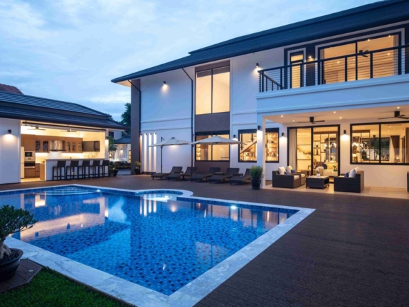 Brand new 5 bed luxury pool villa for sale in Muang Chiang Mai-P-PHS957