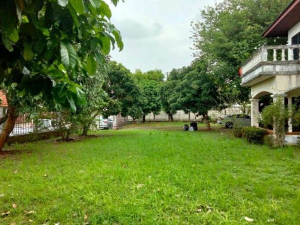 2 storey detached house for sale. Beautiful and shady house. The land is wide and has a lawn in front of the house.-J-KK002