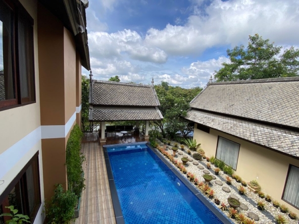 Lanna style house with pool for rent or sale in Doi Saket