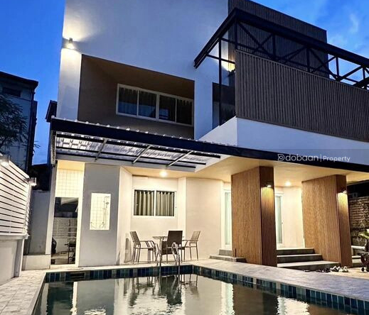 A 2-story pool villa with 4 bedrooms and 5 bathrooms in a project near Maya Shopping Mall.-DB-RSHSHCMICM90