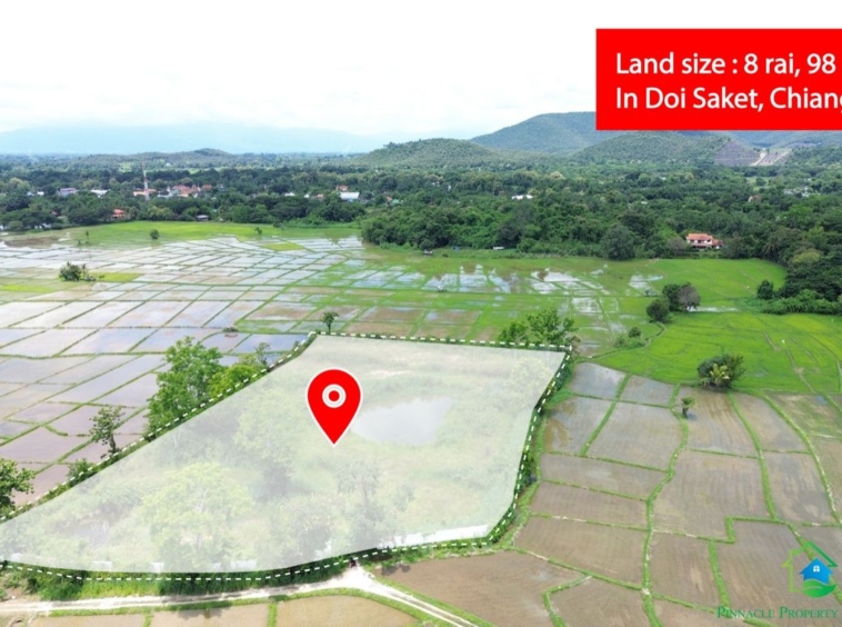 8+rai of ready to build land with stunning views for sale in Doi Saket