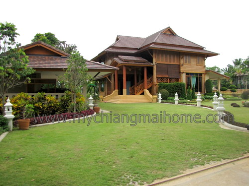 Property Chiang Mai Luxury Thai Teak House for Sale Greeen Valley Mae Rim-I-1393