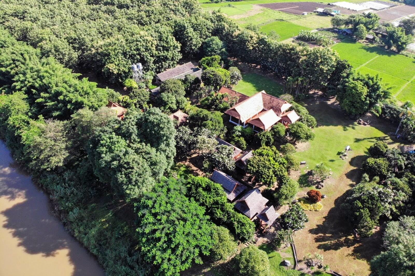 Teak Compound on 17.5 Rai along Ping River in Mae Rim-TNP-A875