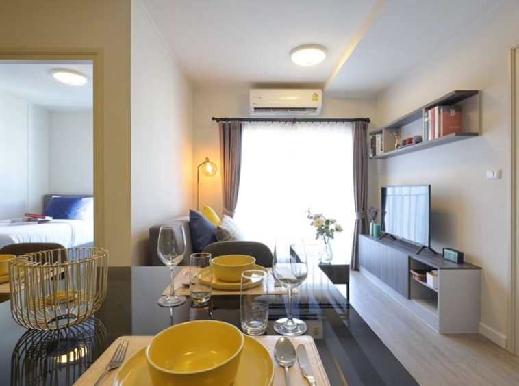 For Sale 2 Bedrooms condo at D Condo Rin by Sansiri next to Central Festival. Easy to access with a connected walk way