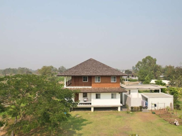 A large house on 14 rai of land for sale