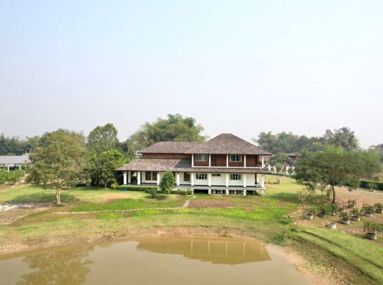 A large house on 14 rai of land for sale