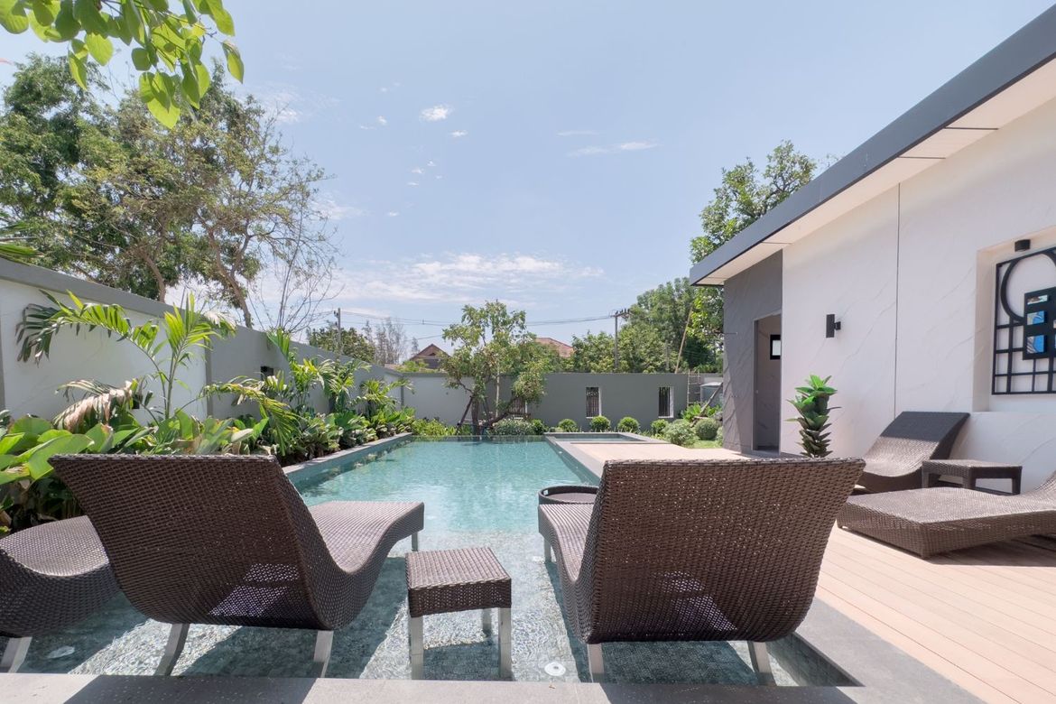 Single house Modern Style with swimming pool Location near Chiang Mai Airport-KMP-HSMC5908