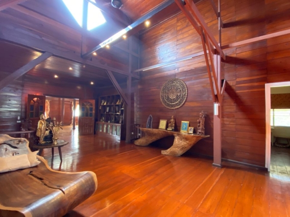 A beautiful teak wooden house for sale in Mae Taeng