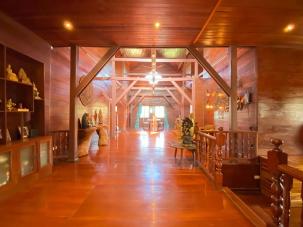 A beautiful teak wooden house for sale in Mae Taeng