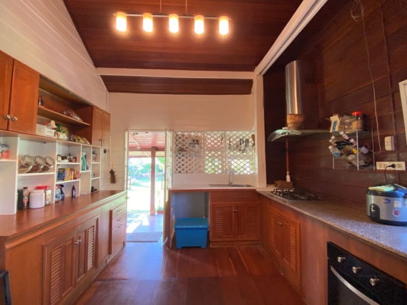 A beautiful teak wooden house for sale in Mae Taeng