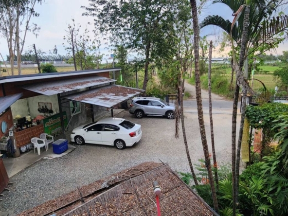 A large fishing park with restaurant for sale in Saraphi