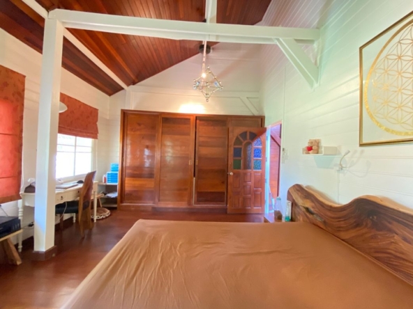 A beautiful teak wooden house for sale in Mae Taeng