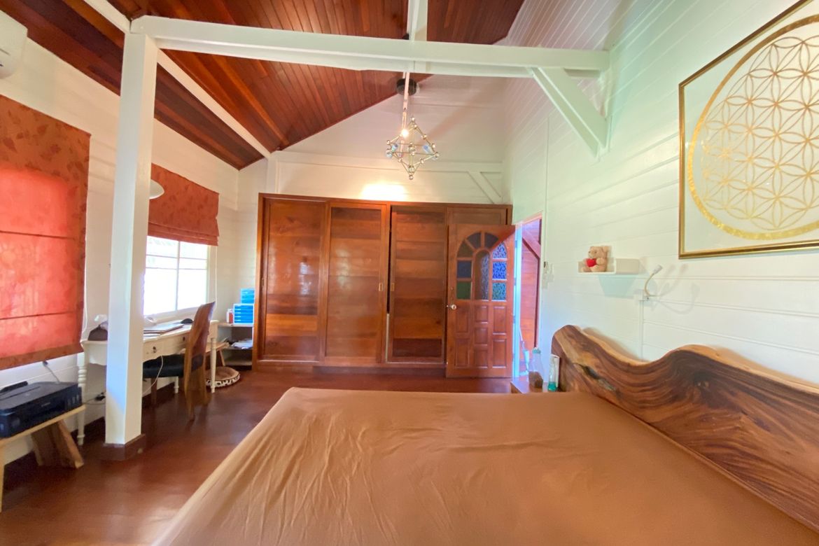 A beautiful teak wooden house for sale in Mae Taeng