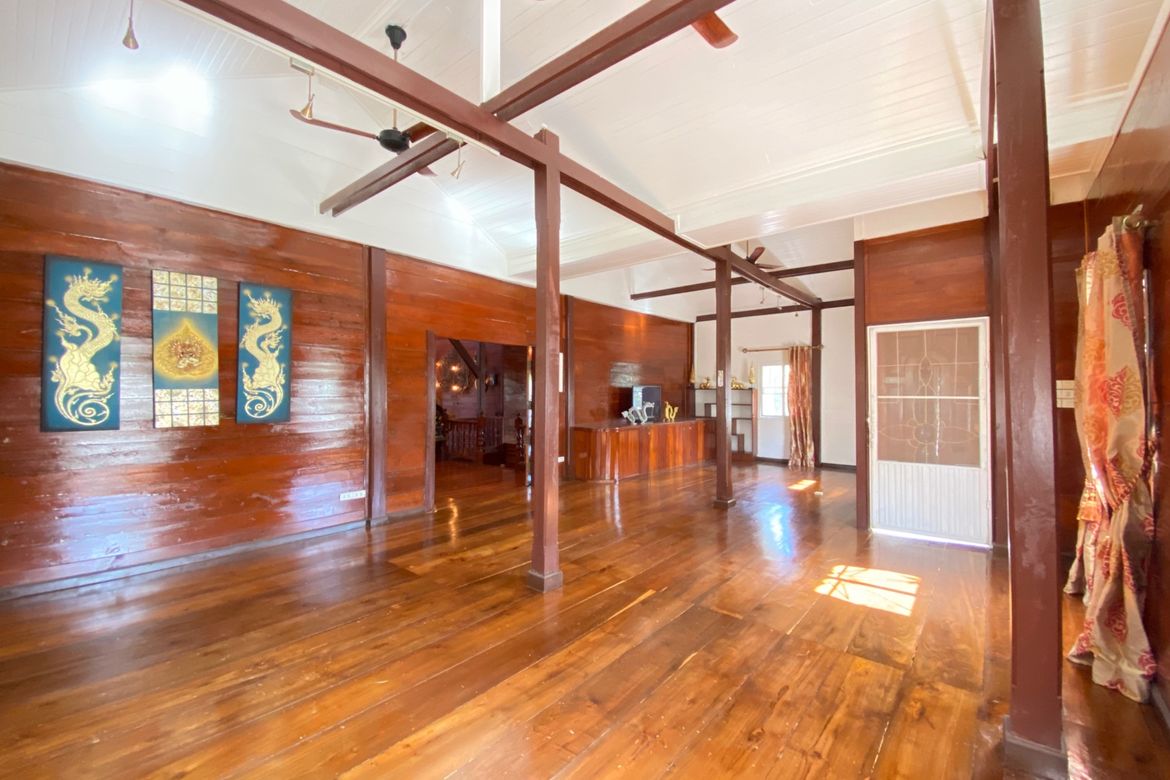 A beautiful teak wooden house for sale in Mae Taeng