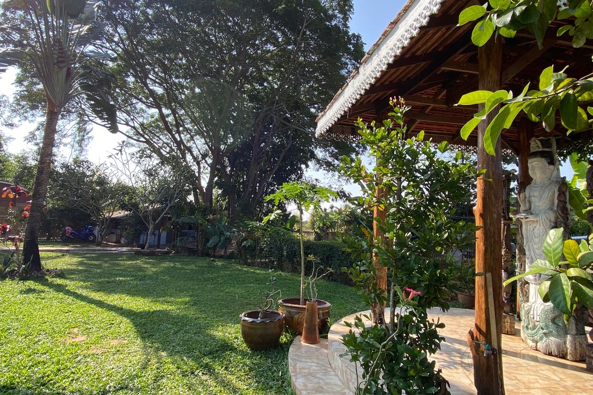 A beautiful teak wooden house for sale in Mae Taeng