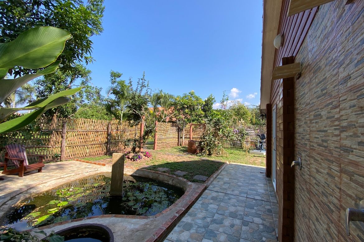 A beautiful teak wooden house for sale in Mae Taeng