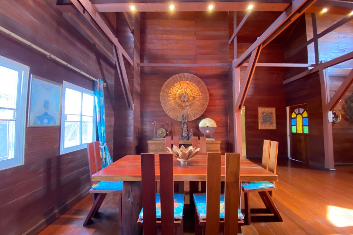 A beautiful teak wooden house for sale in Mae Taeng