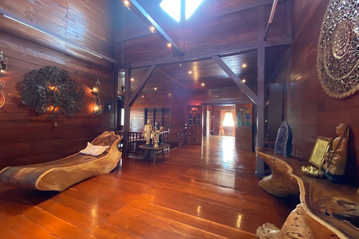 A beautiful teak wooden house for sale in Mae Taeng