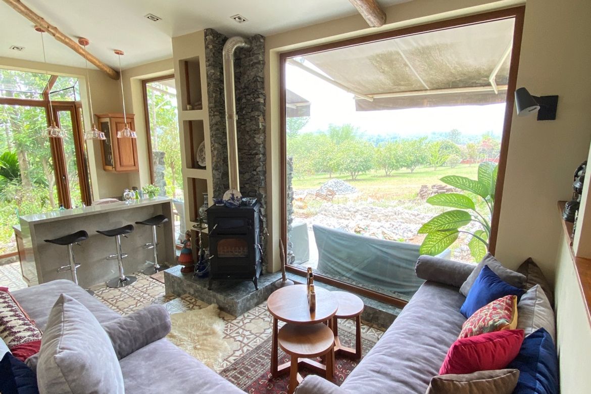 A 12 rai teakwood estate with luxury residence is for sale in Phrao area of Chiang Mai-P-PHS1127