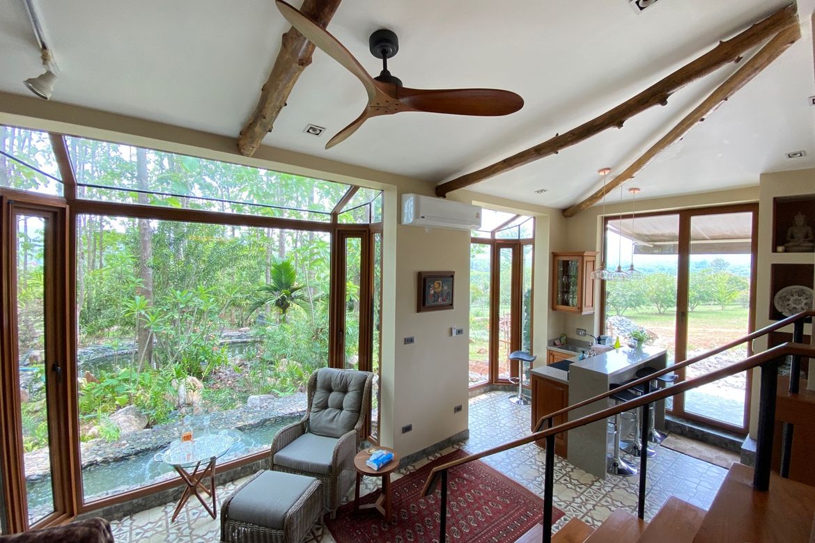 A 12 rai teakwood estate with luxury residence is for sale in Phrao area of Chiang Mai-P-PHS1127