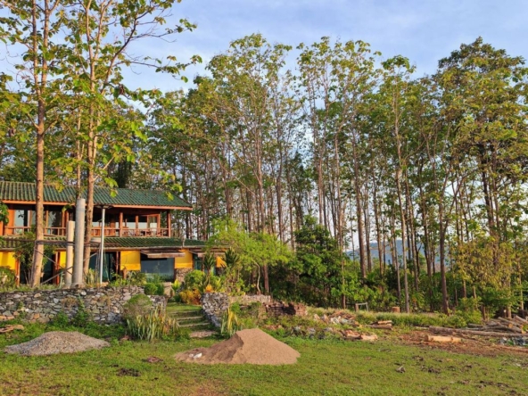 A 12 rai teakwood estate with luxury residence is for sale in Phrao area of Chiang Mai-P-PHS1127