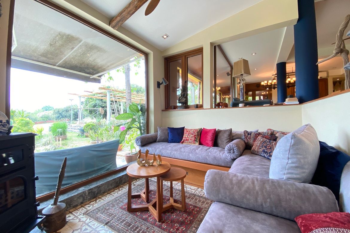 A 12 rai teakwood estate with luxury residence is for sale in Phrao area of Chiang Mai-P-PHS1127