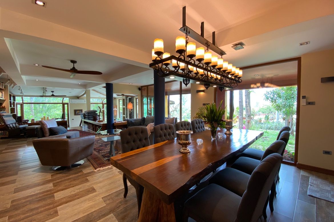 A 12 rai teakwood estate with luxury residence is for sale in Phrao area of Chiang Mai-P-PHS1127