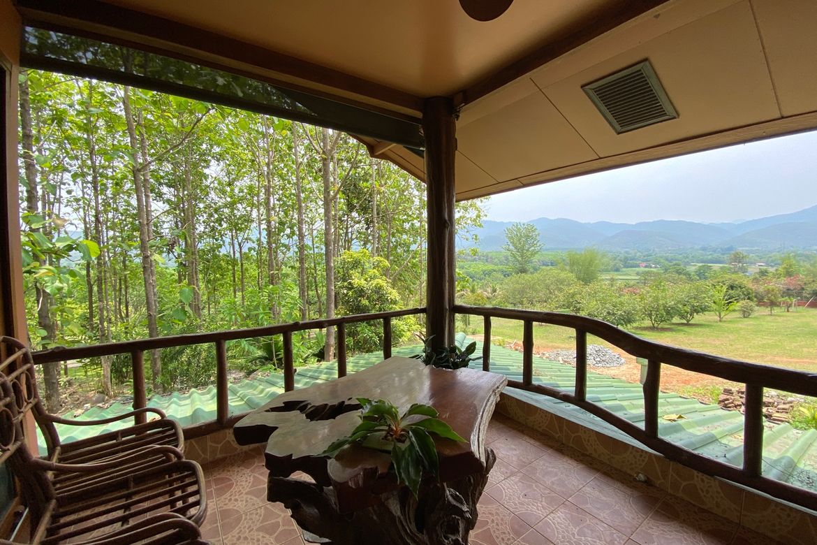 A 12 rai teakwood estate with luxury residence is for sale in Phrao area of Chiang Mai-P-PHS1127