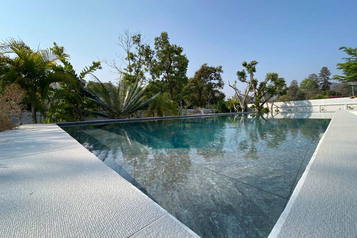 Modern Pool Villa with Mountain Views and Smart Home Features in San Sai