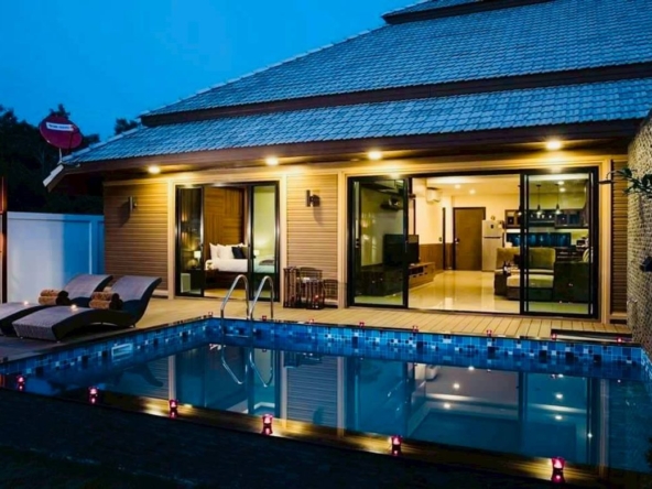 Sell ​​or rent a new Lanna style modern pool villa.-CMB-CMB04848