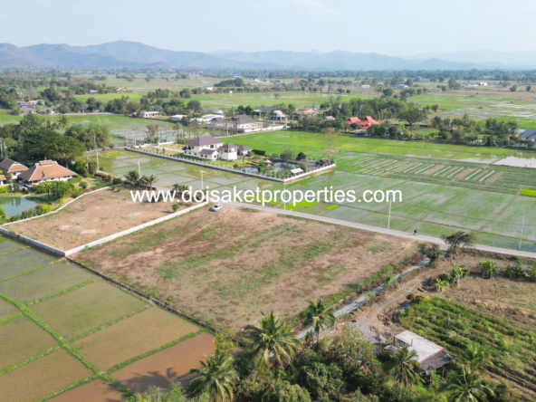 Doi Saket-DSP-(LS402-03) Scenic Plot of Land with Mountain and Rice Paddy Views in Pa Pong