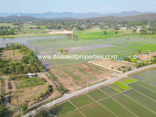 Doi Saket-DSP-(LS402-03) Scenic Plot of Land with Mountain and Rice Paddy Views in Pa Pong