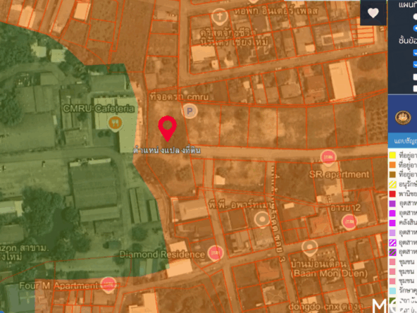 Land for sale behind Chiang Mai Rajabhat University