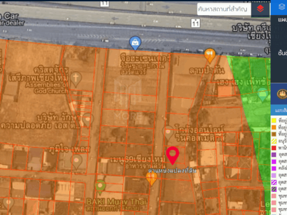 Property id158ls Land for sale in Pa Tun 1-1-44 Rai on Super Highway Road-MR-158ls