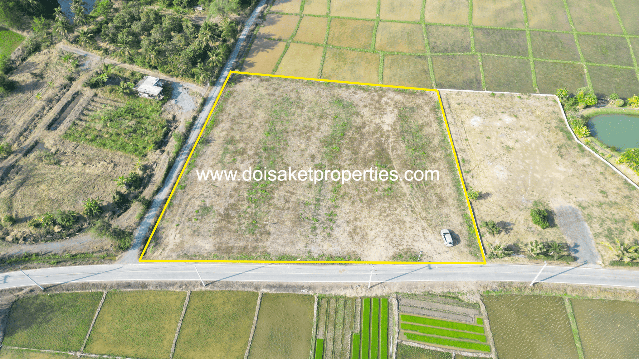 Doi Saket-DSP-(LS402-03) Scenic Plot of Land with Mountain and Rice Paddy Views in Pa Pong