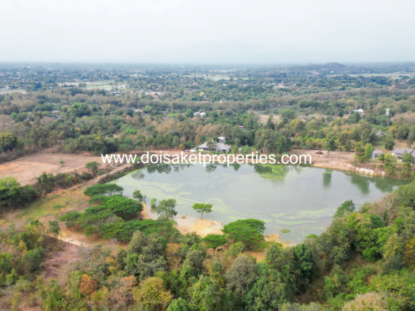 Doi Saket-DSP-(LS403-37) Stunning Plot of Land with Large Lake for Sale in Luang Nuea