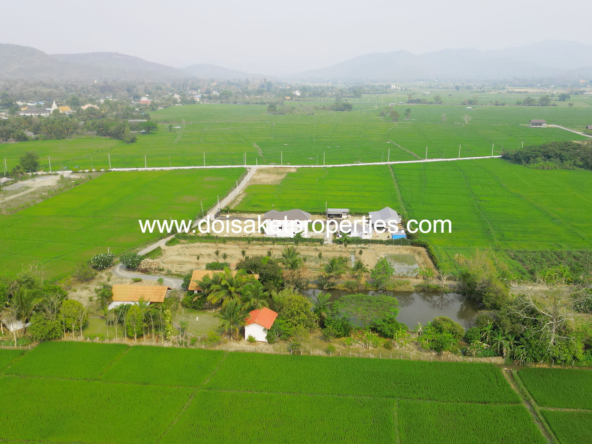 Doi Saket-DSP-(LS406-04) Peaceful 4+ Rai Plot of Land with Homes and Mountain Views for Sale in Pa Pong