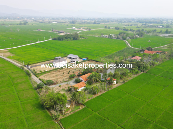Doi Saket-DSP-(LS406-04) Peaceful 4+ Rai Plot of Land with Homes and Mountain Views for Sale in Pa Pong
