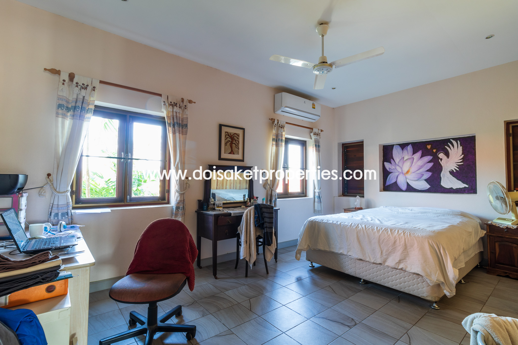 Doi Saket-DSP-(LS406-04) Peaceful 4+ Rai Plot of Land with Homes and Mountain Views for Sale in Pa Pong