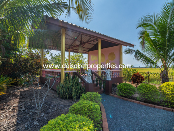 Doi Saket-DSP-(LS406-04) Peaceful 4+ Rai Plot of Land with Homes and Mountain Views for Sale in Pa Pong
