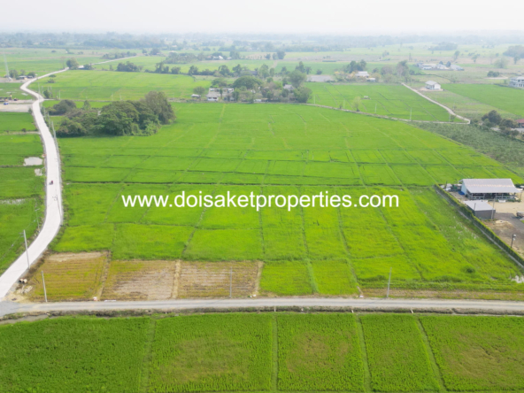 Doi Saket-DSP-(LS407-06) Scenic ~6 Rai Plot of Land with Expansive Rice Fields