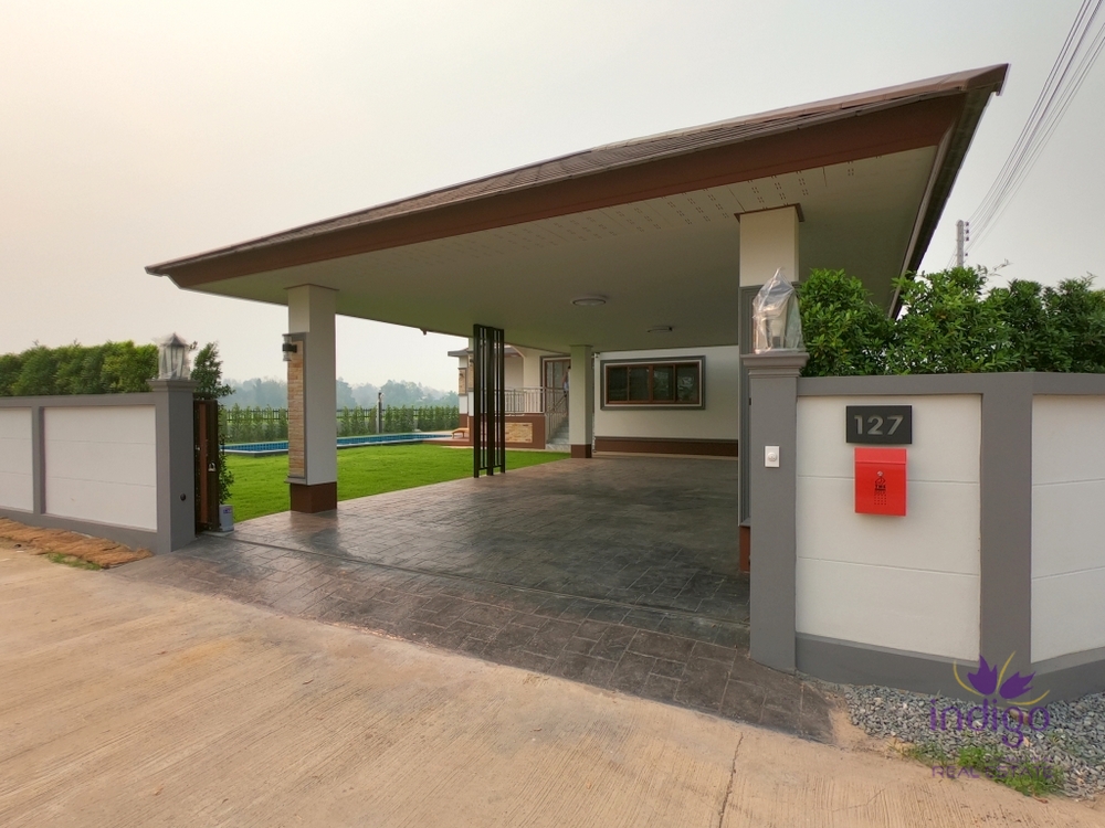 New 4 Bedroom House with Private Swimming Pool For Sale in Doi Saket Countryside. Chiang Mai.-I-3837